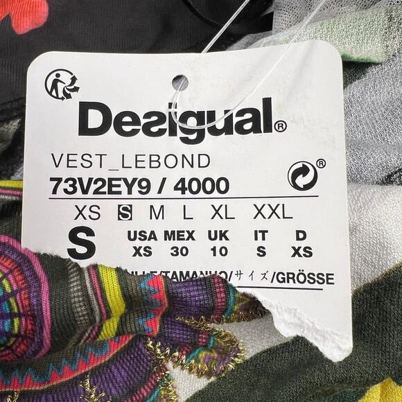 Desigual Lebond Colorful Embroidered Knit Short Sleeve T-Shirt Dress NEW Size S - Picture 14 of 16